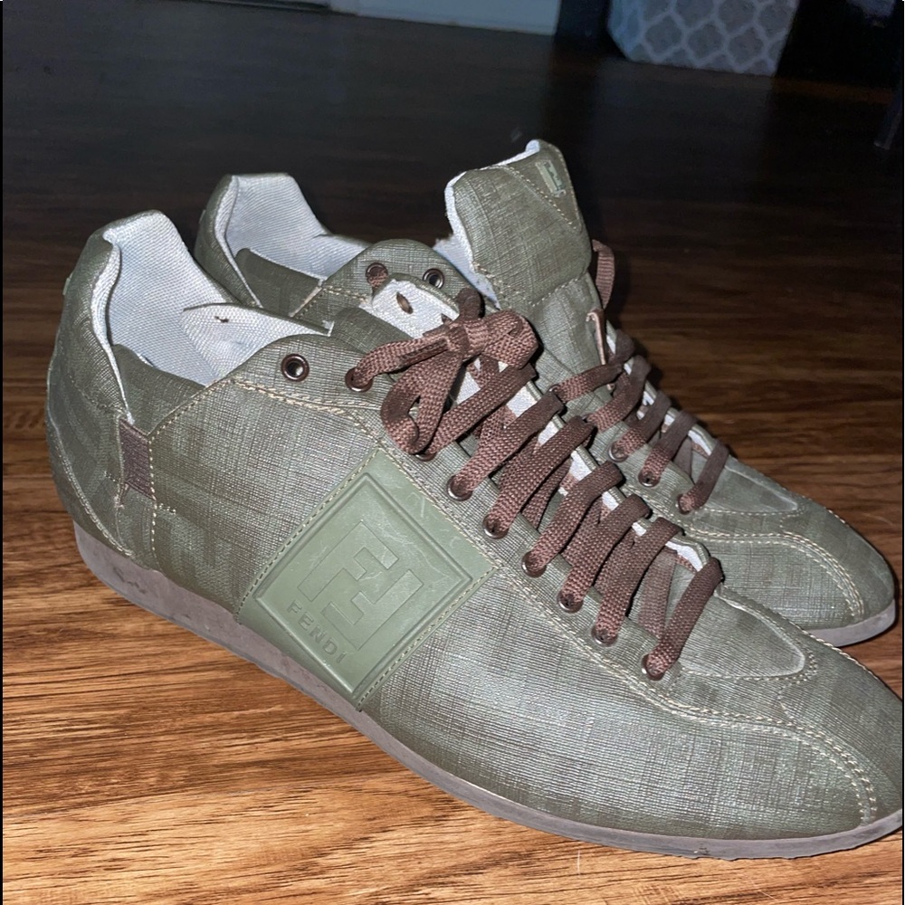 fendi low top zucca print sneakers
